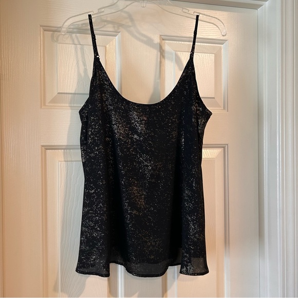 NWT Apt. 9 L Black and Gold Shimmer Top - Picture 1 of 5